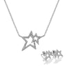 Hot Diamonds Double Star Necklace and Earrings Gift Set SS159