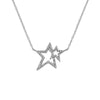 Hot Diamonds Double Star Necklace and Earrings Gift Set SS159