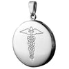 Infomedic Stainless Steel Round Medical ID Pendant SSROUND
