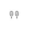 Hot Diamonds Silver Whisper Sterling Silver Oval Linked Earrings SWE024