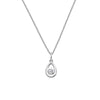 Hot Diamonds Silver Whisper Sterling Silver CZ Droplet Necklace SWP022