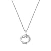 Hot Diamonds Silver Whisper Sterling Silver CZ Interlocked Heart Necklace SWP023