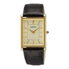Seiko Classic Rectangle Dial Brown Leather Strap Mens Watch SWR106P1