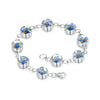 Shrieking Violet Real Flower Forget Me Not Silver Bracelet FBR01