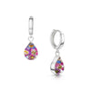 Shrieking Violet Real Flower Purple Haze Huggie Earrings BLEH05