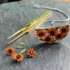 Shrieking Violet Real Flower Sunflower Silver Ring SRA-01