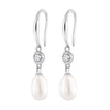 Lido White Freshwater Pearl and Cubic Zirconia Drop Earrings T138EW