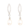 Lido Pearls Cubic Zirconia White Freshwater Pearl Drop Earrings T174EW