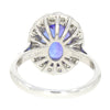 14ct White Gold 3.98cts Tanzanite and Diamond Cluster Ring