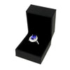 14ct White Gold 3.98cts Tanzanite and Diamond Cluster Ring