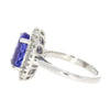14ct White Gold 3.98cts Tanzanite and Diamond Cluster Ring