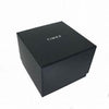 Black Timex watch box on a white background