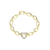 Guess Beloved Crystal Heart Gold Tone Bracelet UBB05016YG