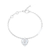 Guess Amore Crystal Heart Bracelet UBB05057RHL