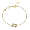 Guess Beloved Crystal Heart Link Bracelet UBB06014YG - Gold Tone