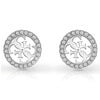 Guess 4G Logo Round Crystal Set Stud Earrings UBE02161RH