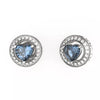 Guess Solitaire Heart Crystal Stud Earrings JUBE04669JWRH