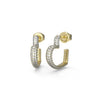 Guess Beloved Crystal Heart Huggie Hoop Earrings