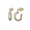 Guess Beloved Crystal Heart Huggie Hoop Earrings
