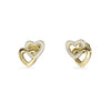 Guess Beloved Hearts Crystal Stud Earrings UBE06015YG - Gold Tone