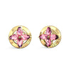Guess Secret Garden Pink Crystal Flower Stud Earrings UBE06040YGPK