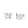 Guess Borboleta Crystal Butterfly Stud Earrings UBE06127RH