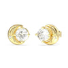 Guess Aurora Crescent Moon Crystal Stud Earrings UBE06233YG