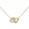 Guess Beloved Crystal Heart Link Necklace UBN06013YG - Gold Tone