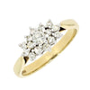 9ct Yellow Gold 0.50cts Brilliant Cut Diamond Cluster Ring | H&H