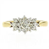 9ct Yellow Gold 0.50cts Brilliant Cut Diamond Cluster Ring | H&H