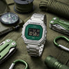 Casio Green Face Series Stainless Steel Bracelet Watch W-218HD-3AVEF