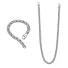 Fred Bennett Stainless Steel Mens Bracelet and Necklace Gift Set Z2046