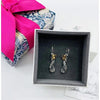 Linda MacDonald Bunny Sterling Silver and 9ct Gold Drop Earrings The Bunny and the Bee Collection DBUNB