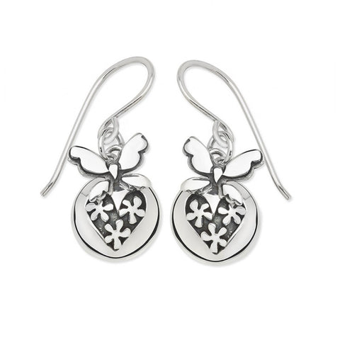 Linda MacDonald Butterfly Sterling Silver Drop Earrings Enchanted Collection DFNFBS