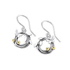 Linda MacDonald Silver and 9ct Gold Butterfly and Meadow Drop Earrings DMD1 | H&H
