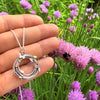 Linda MacDonald Silver 9ct Gold Butterfly and Meadow Necklace EMD1 | H&H