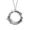 Linda MacDonald Silver 9ct Gold Butterfly and Meadow Necklace EMD1 | H&H