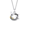 Linda MacDonald Silver 9ct Gold Butterfly and Meadow Necklace EMD1S | H&H