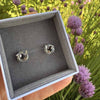 Linda MacDonald Silver and 9ct Gold Butterfly and Meadow Stud Earrings SMD1 | H&H