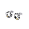 Linda MacDonald Silver and 9ct Gold Butterfly and Meadow Stud Earrings SMD1 | H&H