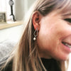 Lido Pearls White Freshwater Pearl Silver CZ Drop Earrings C61E | H&H