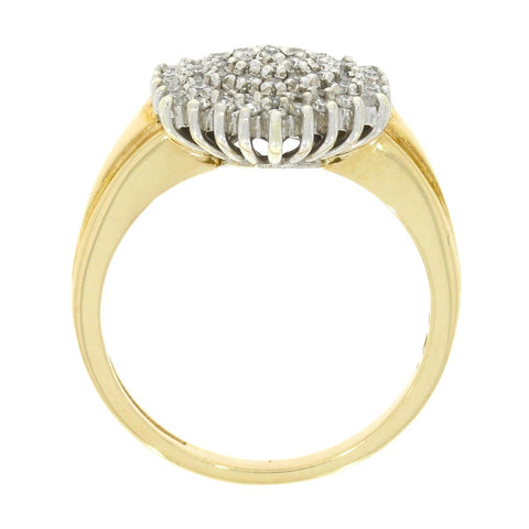 Pre Owned 9ct Yellow Gold 0.35cts Diamond Cluster Ring | H&H Jewellers