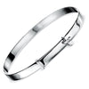 D for Diamond Cross Sterling Silver Baby Bangle B775