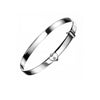 D for Diamond Heart Sterling Silver Baby Bangle B773