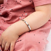 D for Diamond Heart Sterling Silver Baby Bangle B773
