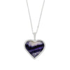 Derbyshire Blue John Heart Pendant And Chain