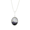 Derbyshire Blue John Oval Shape Reversible Pendant And Chain
