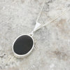 Derbyshire Blue John Oval Shape Reversible Pendant And Chain