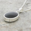 Derbyshire Blue John Oval Shape Reversible Pendant And Chain