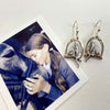 Linda MacDonald Silver and 9ct Gold Pony and Girl Drop Earrings DPONY | H&H